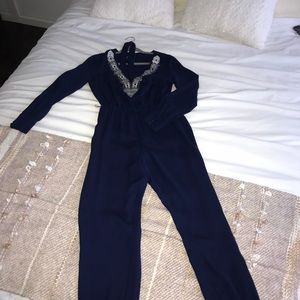 Bebe Navy blue evening romper. Worn once.